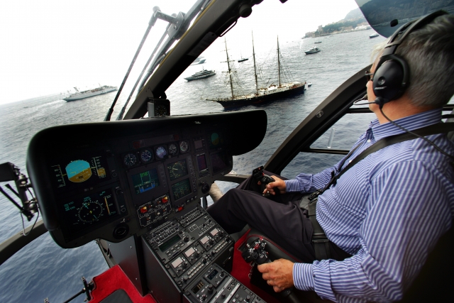  Vista desde la cabina del helicóptero 