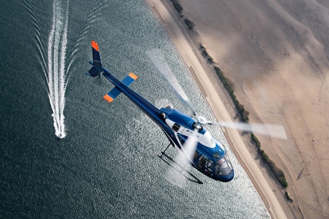 Vuelo sobre la Bahía de Arguin Arcachon en helicóptero