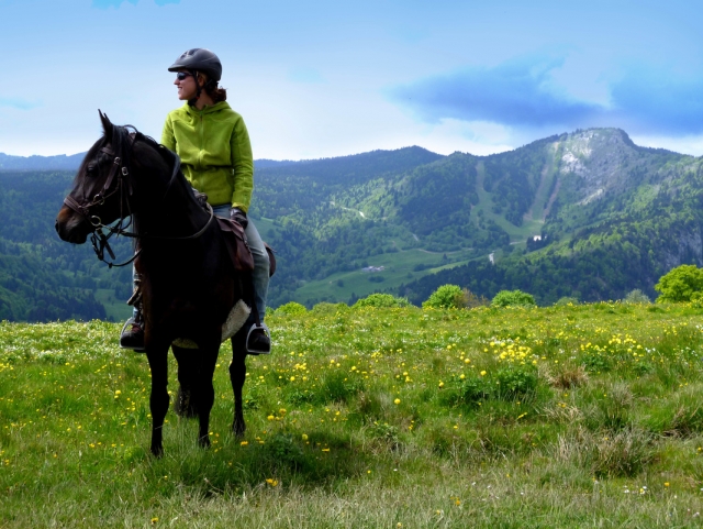  Pbaños a caballo en La Féclaz 