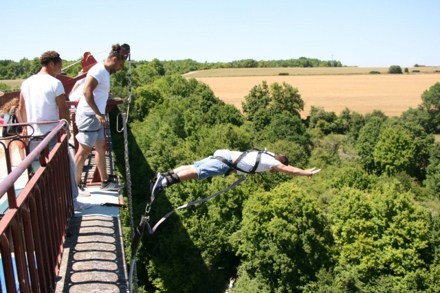 El momento mismo del bungee