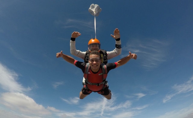 Salto en paracaídas en Paso de Calais.