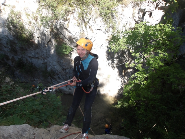  Rappel en el cañón de Baou 