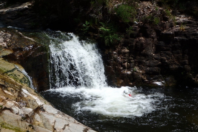 Saltar a los charcos de agua siempre es divertido 