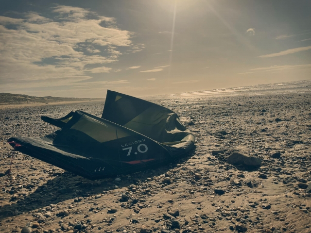  Fin de la jornada de kitesurf 