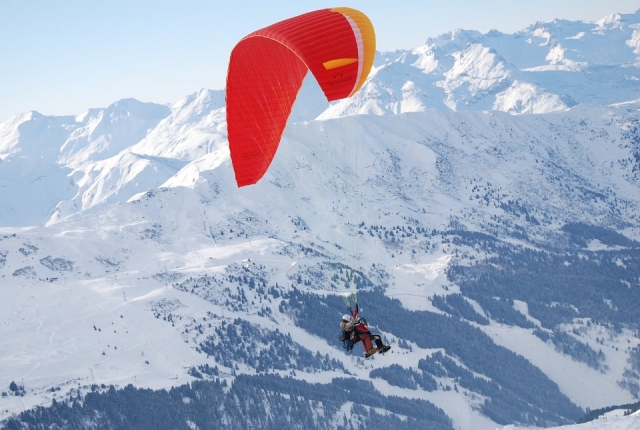  Vuelo en parapenle biplaza en invierno 