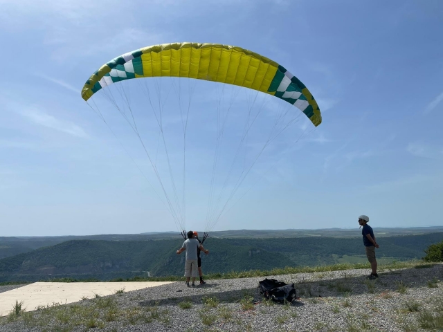  Vuelo de descubrimiento en parapenle en Aveyron 