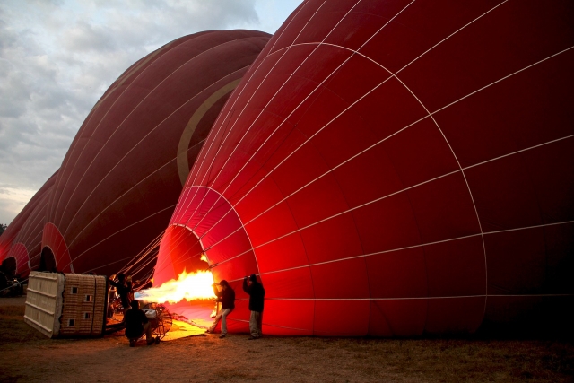  Preparación del vuelo globo 