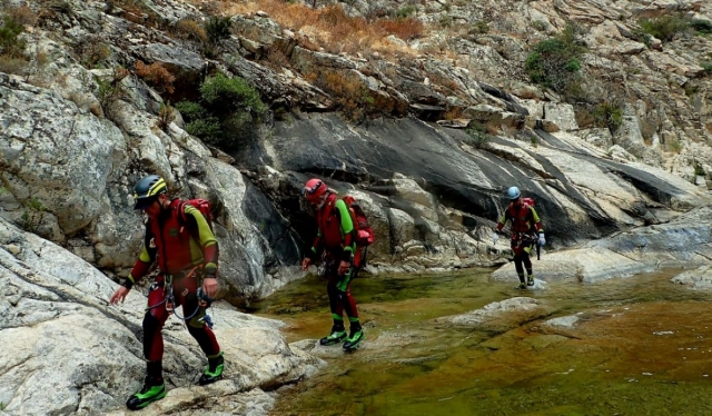 Ruta acuática en el valle del Cañón del Infernet 