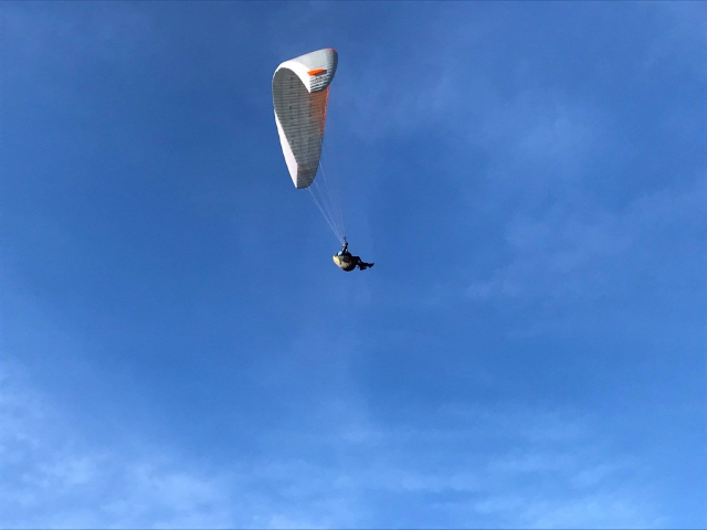  Parapenle en pleno vuelo