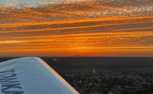  Magnífica vista de un atardecer