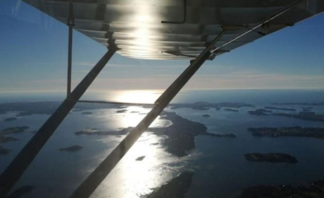  Vista del Golfo de Morbihan en ultraligero 