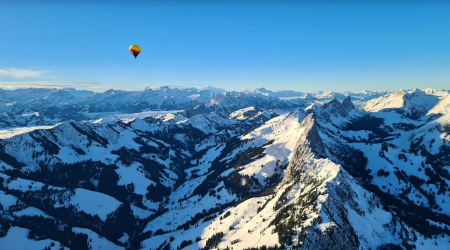 Un panorama impresionanle en los Alpes.
