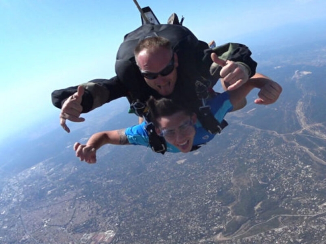 Salto en paracaídas tándem +fotos -Lorp Sentaraille