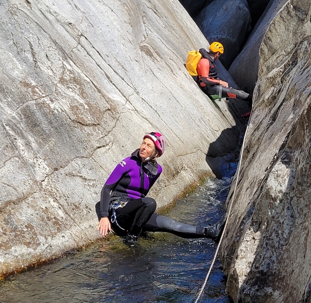Rappel en el cañón de Chassezac 