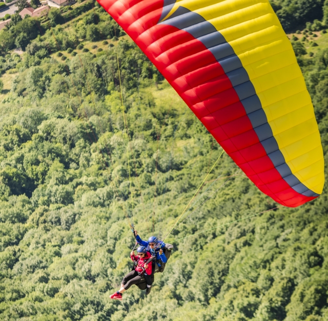 Sesión de parapenle en Isère
