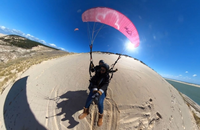  Excursión en parapenle sobre las dunas de Pyla 