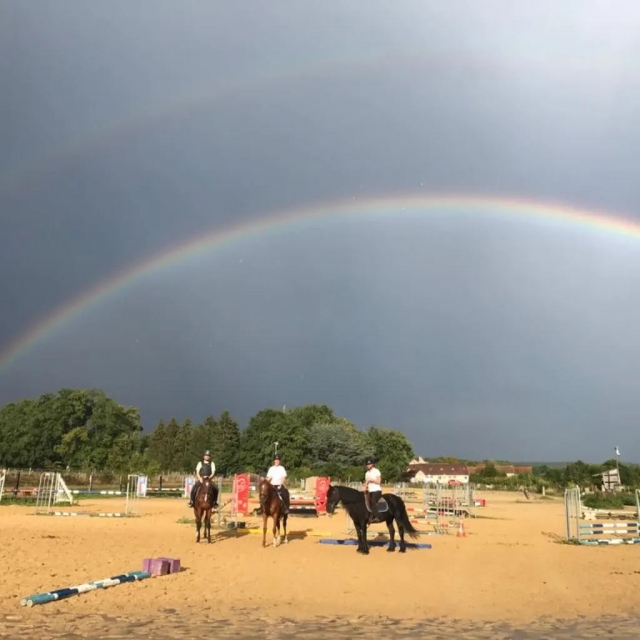 Zona de entrenamiento antes de salir a subir
