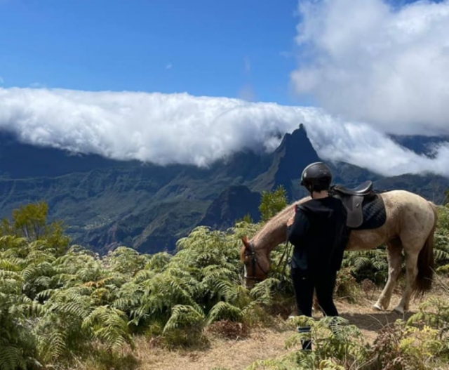 Impresionanle vista duranle una excursión a caballo 