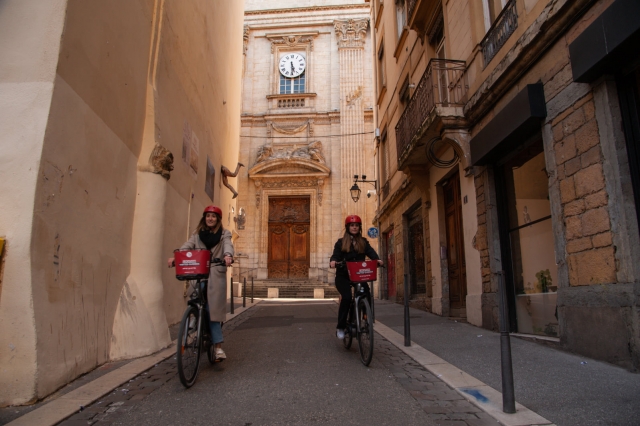  En las calles históricas del casco antiguo de Lyon 