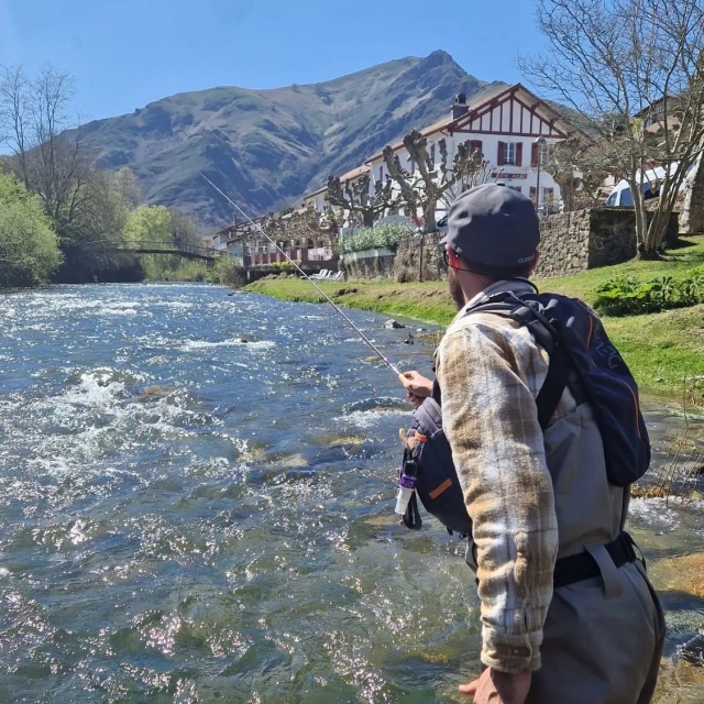 Pesca en la parle baja del Nive