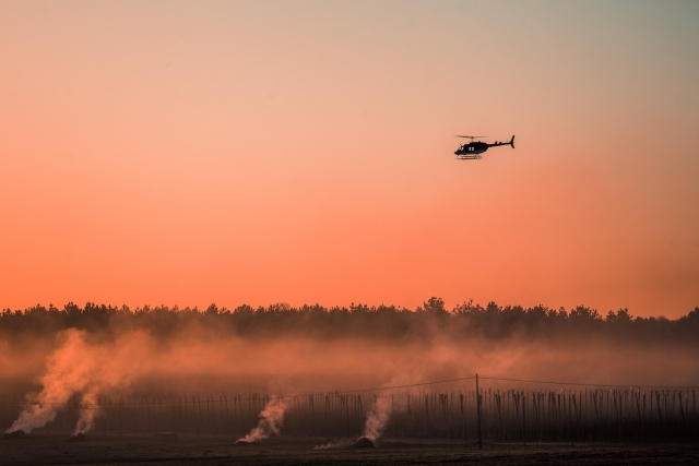  Vista excepcional al amanecer en helicóptero
