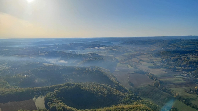  Un paisaje casi increíble desde la canasta del globo aerostático 