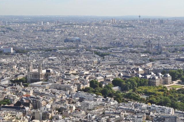  La vista de París desde la terraza 