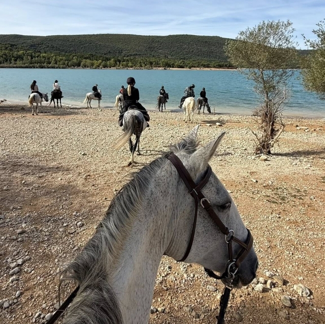  Un paseo a caballo a orillas del lago Sainte-Croix 