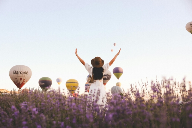  Globos aerostáticos entre los campos 