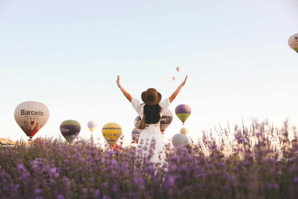  Globos aerostáticos entre los campos 