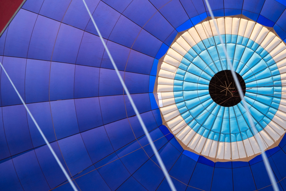  Vista interior del globo aerostático 