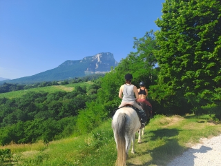 Paseo a caballo en las estribaciones de Chartreuse + aperitivo 5.30 h