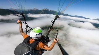 Combo Sensación en Accous, parapente y acrobacia en 30 min