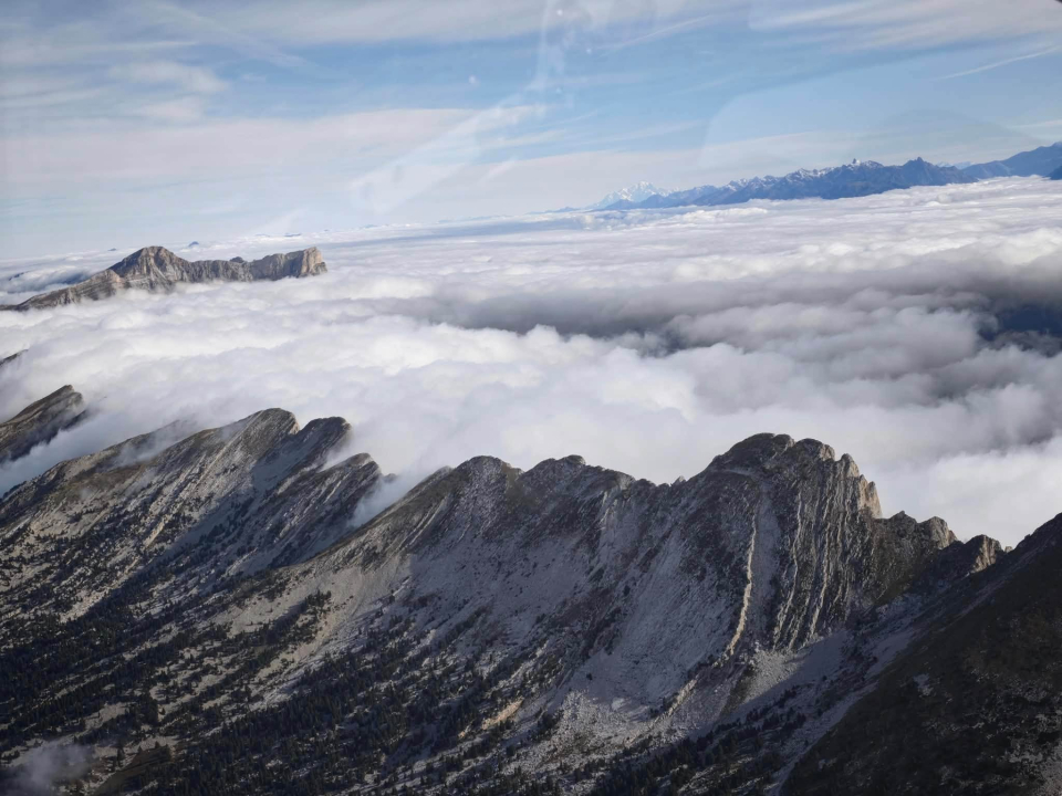  Las crestas del Vercors vistas desde el ULM 