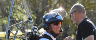 Fase 1 de entrenamiento en paramotor, cerca de Romans-sur-Isère
