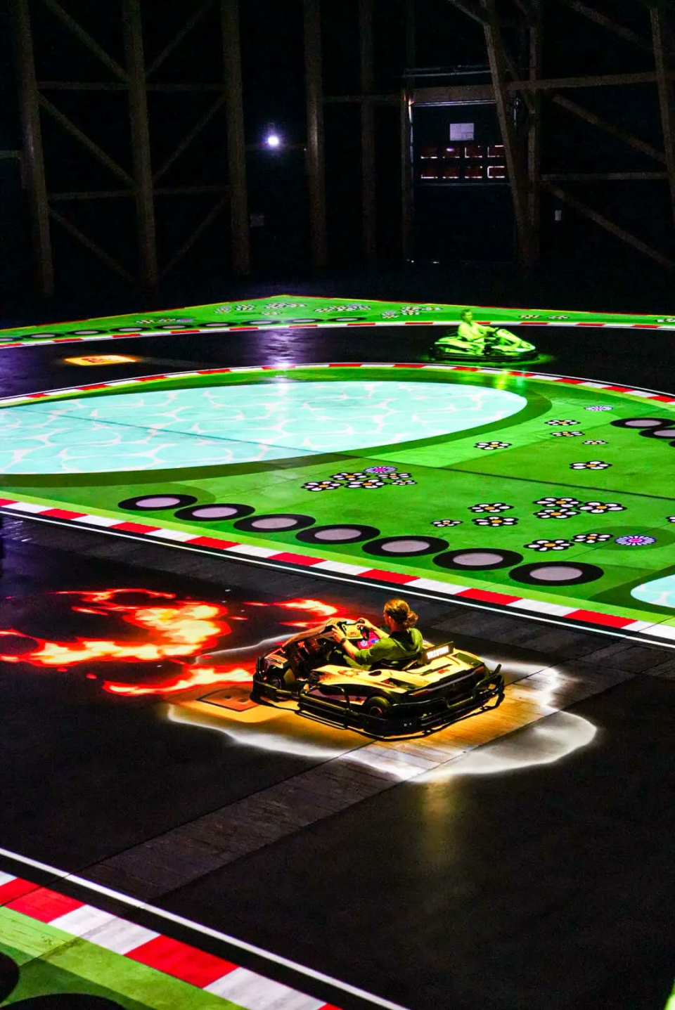  Un kart eléctrico en la pista 